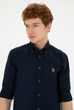 US Polo Assn. Men Shirt Slim Full Sleeve Navy VR033 USPSH326 USPA