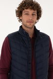 USPA Men Vest S/L Duck Feather Navy VR033 USPJK167 US POLO ASSN.
