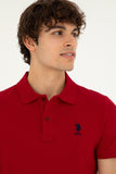 USPA Polo Shirt Men Bordeaux VR014 USPOM263 USPA LOGO US POLO ASSN.