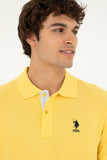 USPA Polo Shirt Men Yellow VR044 USPOM245 USPA LOGO US POLO ASSN.