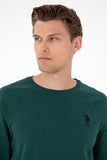 USPA Men Sweatshirt USPA Logo Dark Green VR079 USPSS169 US POLO ASSN.