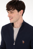 USPA Men Cardigan Zipper Navy VR033 USPCN079 US POLO ASSN.