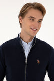 USPA Men Cardigan Zipper Navy VR033 USPCN087 US POLO ASSN.