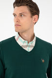 USPA Men Jumper V/Neck Green VR054 USPJR374 US POLO ASSN.