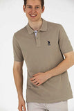 US Polo Assn. Khaki Men Polo Shirt SCH VR027 USPOM207 USPA