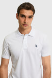 USPA Men Polo Shirt SCH White VR013 USPOM345 US Polo Assn.