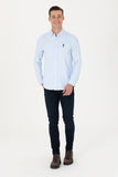 USPA Shirt Men Light Blue VR003 USPSH322 Full Sleeve US Polo Assn. USPA