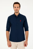 USPA Shirt Men Navy VR033 USPSH328 Regular Full Sleeve US Polo Assn.