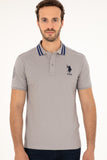 USPA Polo Shirt Men Dark Grey VR080 USPOM223 Big Pony Logo Number 3 US Polo Assn.