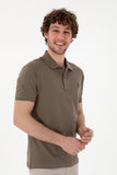 USPA Polo Shirt Men Mink VR052 USPOM320 Single Color Horse US Polo Assn.