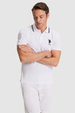 USPA Men Polo Shirt BP#3 USPA White VR013 USPOM352 US Polo Assn.
