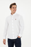 US Polo Assn. Men Shirt Slim Full Sleeve White VR013 USPSH330 USPA