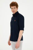 US Polo Assn. Men Shirt Slim Full Sleeve Navy VR033 USPSH326 USPA