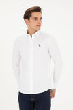 US Polo Assn. Men Shirt Slim Full Sleeve White VR013 USPSH315 USPA