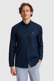 USPA Men Shirt Cedro S F/S Navy VR033 USPSH377 US Polo Assn.