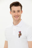 US Polo Assn. White Men Polo Shirt Multi Color Horse VR013 USPOM179 USPA