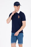 US Polo Assn. Navy Men Polo Shirt Multi Color Horse Navy VR033 USPOM180 USPA