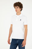 USPA Polo Shirt Men White VR013 USPOM259 USPA LOGO US POLO ASSN.