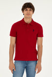 USPA Polo Shirt Men Bordeaux VR014 USPOM263 USPA LOGO US POLO ASSN.