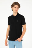 USPA Polo Shirt Men Black VR046 USPOM260 USPA LOGO US POLO ASSN.