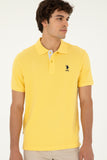 USPA Polo Shirt Men Yellow VR044 USPOM245 USPA LOGO US POLO ASSN.