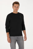 USPA Men Sweatshirt USPA Logo Black VR046 USPSS172 US POLO ASSN.