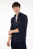 USPA Men Cardigan Zipper Navy VR033 USPCN079 US POLO ASSN.