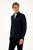 USPA Men Cardigan Zipper Navy VR033 USPCN087 US POLO ASSN.