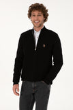 USPA Men Cardigan Zipper Black VR046 USPCN082 US POLO ASSN.