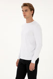 USPA Men Jumper Round/Neck White VR013 USPJR407 US POLO ASSN.