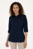 USPA Shirt Women Navy VR033 USSHW041 Slim US Polo Assn.