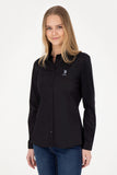 USPA Shirt Women Black VR046 USSHW042 Slim US Polo Assn.