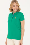 USPA Polo Shirt Women Green VR054 USPOW068 SCL US Polo Assn.