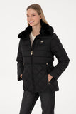 USPA Women Over Coat F/S Black VR046 USPJK181 US POLO ASSN.