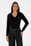 USPA Women Jumper V/N USPA MC Black VR046 USPJR412 US POLO ASSN.