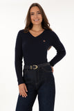USPA Women Jumper V/Neck Navy VR033 USPJR389 US POLO ASSN.