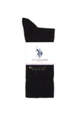 USPA Men Sock Gali-sk25 5pkt Black VR046 USPSK104 US POLO ASSN.