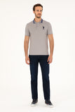 USPA Men Polo Shirt USPA Big Logo Dark Grey VR080 USPOM270 US POLO ASSN.