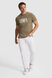 USPA Men Polo T-Shirt USPA Khaki VR027 USTSM075 US Polo Assn.