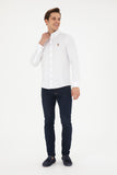 US Polo Assn. Men Shirt Slim Full Sleeve White VR013 USPSH330 USPA