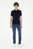 USPA Polo Shirt Men Navy VR033 USPOM261 USPA LOGO US POLO ASSN.