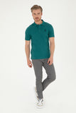 USPA Polo Shirt Men Dark Green VR101 USPOM258 USPA LOGO US POLO ASSN.