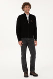 USPA Men Cardigan Zipper Black VR046 USPCN082 US POLO ASSN.