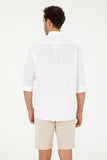 USPA Shirt Men White VR013 USPSH319 Regular Full Sleeve US Polo Assn.