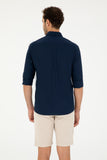 USPA Shirt Men Navy VR033 USPSH328 Regular Full Sleeve US Polo Assn.