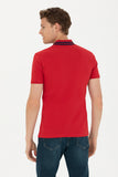 USPA Polo Shirt Men Red VR171 USPOM212 Single Color Horse US Polo Assn.