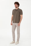 USPA Polo Shirt Men Mink VR052 USPOM320 Single Color Horse US Polo Assn.