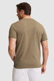 USPA Men Polo T-Shirt USPA Khaki VR027 USTSM075 US Polo Assn.