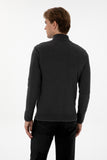 USPA Men Cardigan Zipper Anthracite Melange VR081 USPCN084 US POLO ASSN.