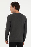 USPA Men Jumper R/Neck Abstract Anthracite VR006 USPJR354 US POLO ASSN.